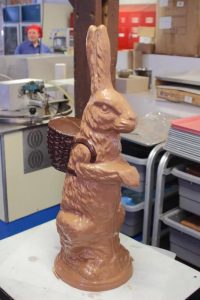 completed chocolate bunny