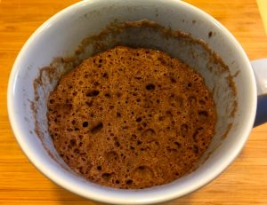 mug cake cooked