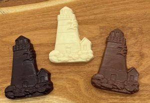 Chocolate lighthouses Maine Wedding Favors